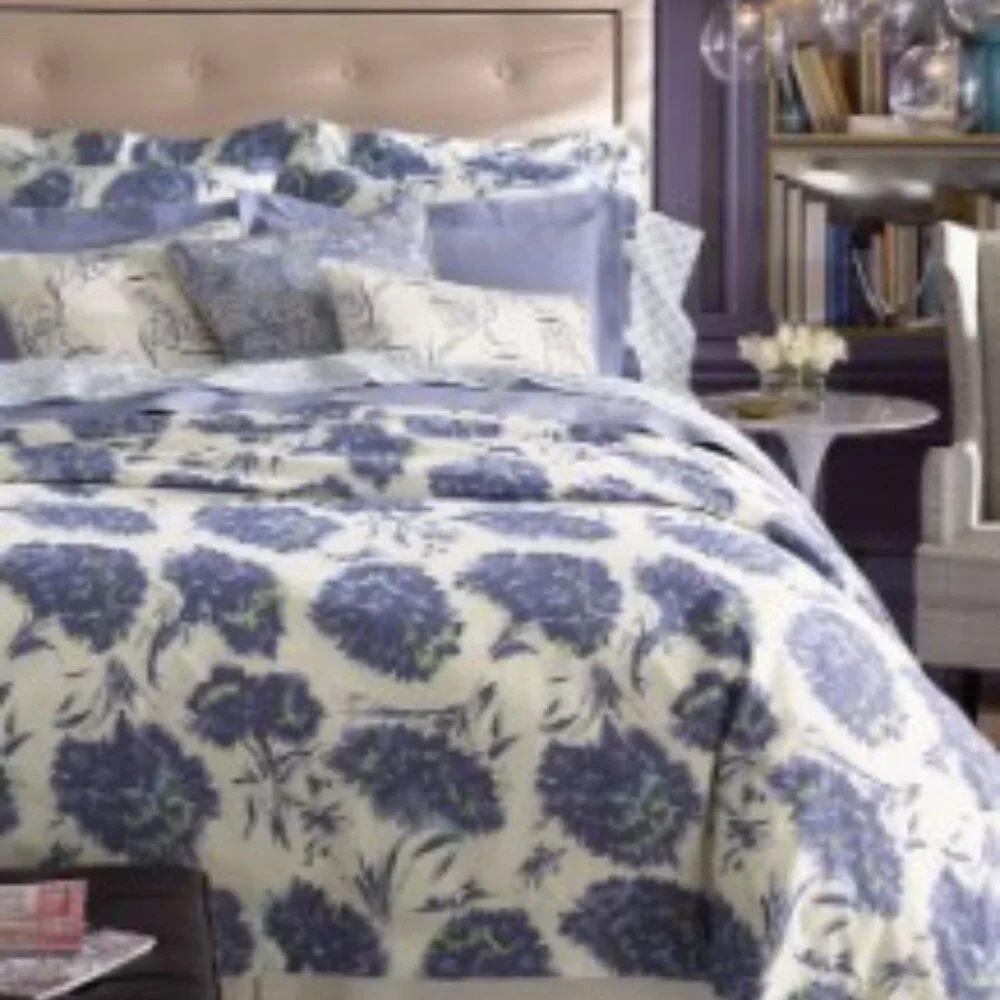 Full/Queen Duvet Cover by Designer Peter Som for Sferra, Chrysanthemum - NWT